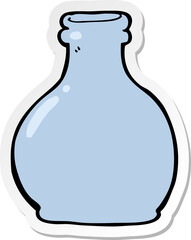 sticker of a cartoon old glass vase