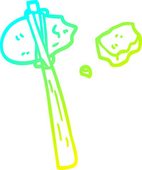 cold gradient line drawing cartoon primitive tool