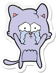 sticker of a cartoon cat