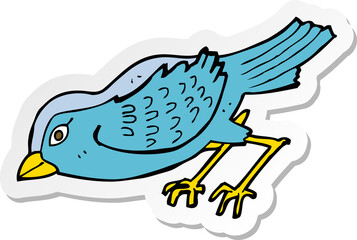 sticker of a cartoon garden bird