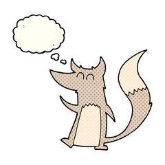 thought bubble cartoon little wolf
