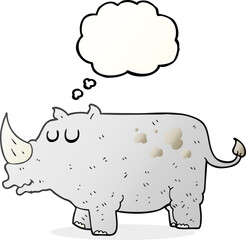 thought bubble cartoon rhino