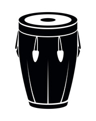 Djembe player creates rhythm on wooden drum