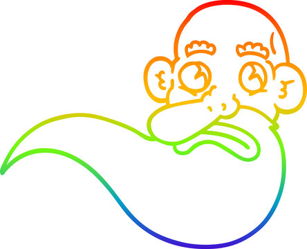 recommend clip art: rainbow gradient line drawing cartoon grumpy old man