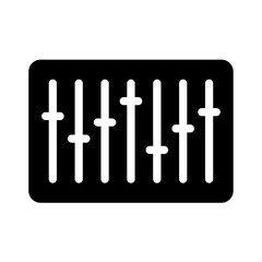 equalizer icon flat vector illustration logo clipart