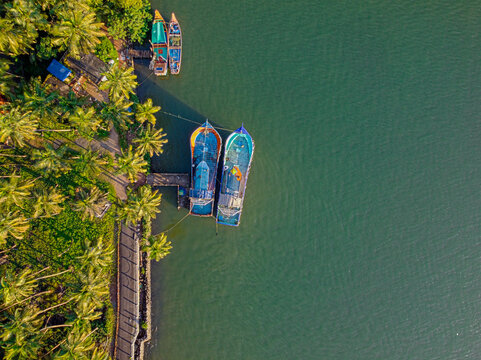 Fishing trolleys in Kerela, India