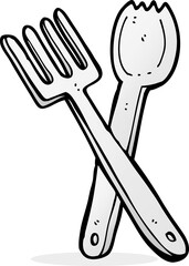 cartoon cutlery