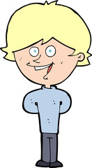 Obraz premium cartoon happy boy