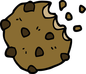 cartoon doodle chocolate biscuit
