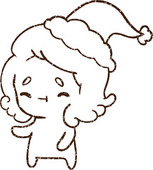 Christmas Ghost Charcoal Drawing