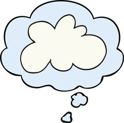 cartoon decorative cloud symbol and thought bubble