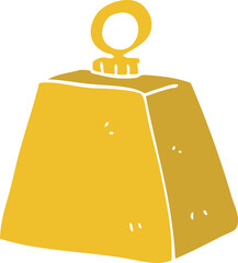 flat color illustration of a cartoon heavy weight