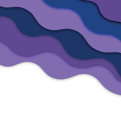 Blue shape with shadow background white space for text.