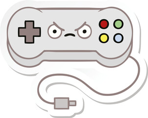 sticker of a cute cartoon game controller