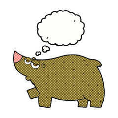 thought bubble cartoon bear
