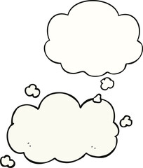 cartoon cloud and thought bubble
