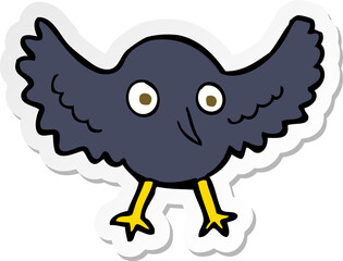 sticker of a cartoon crow
