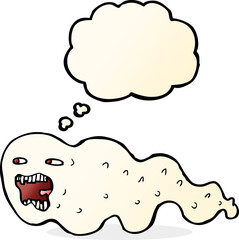 cartoon ghost with thought bubble
