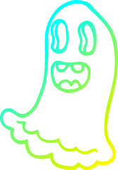 cold gradient line drawing cartoon spooky ghost