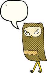 comic book speech bubble cartoon owl
