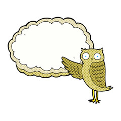 cartoon owl pointing