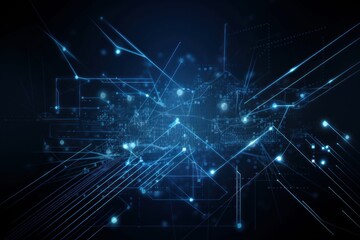 Obraz premium Vector abstract futuristic circuit board.Generative AI 