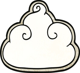 cartoon doodle cloud symbol
