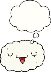 cartoon cloud and thought bubble