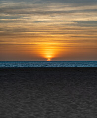 Sunset on the beach.