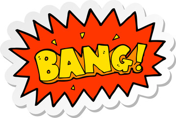 sticker of a cartoon explosion