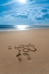 Writing in the sand.