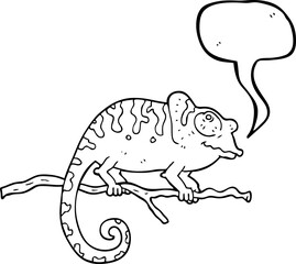 speech bubble cartoon chameleon