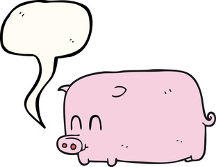 speech bubble cartoon pig