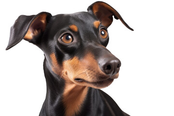 Manchester Terrier Dog On Isolated Transparent Background, png. Generative AI