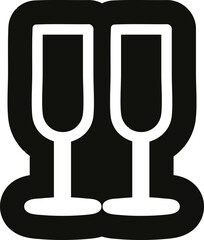 champagne glasses icon
