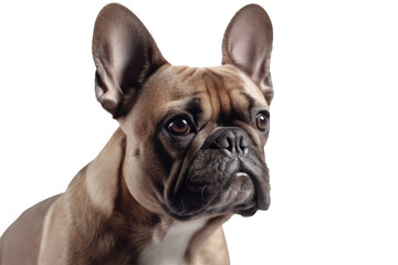 French Bulldog Dog On Isolated Transparent Background, png. Generative AI