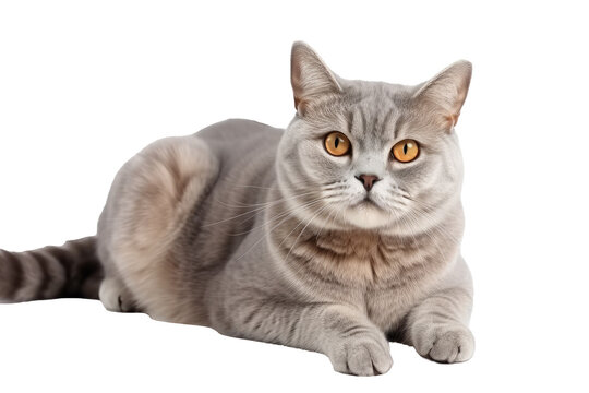 Domestic Shorthair Cat On Isolated Transparent Background, png. Generative AI