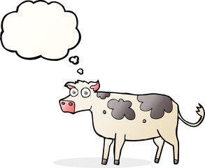 thought bubble cartoon cow