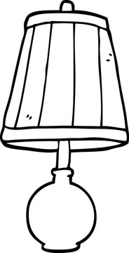 recommend clip art: line drawing cartoon table lamp