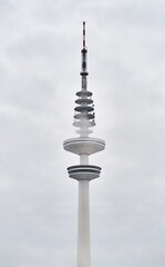 Fototapeta premium Famous White Needle: Heinrich Hertz Turm TV Tower in Hamburg, Germany