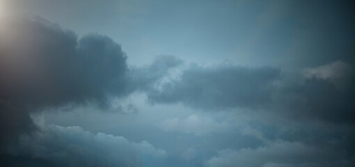 Obraz premium Panorama sunset sky and cloud background