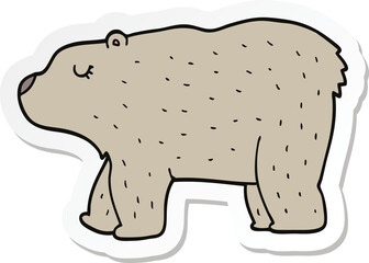 sticker of a cartoon bear