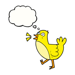 thought bubble cartoon bird