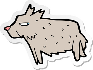 sticker of a cartoon terrier