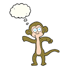 thought bubble cartoon monkey