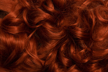 Red hair as a background.