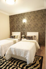 hotel bedroom with bed