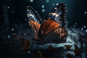 Fototapeta na wymiar papillon et liberté. Generative AI