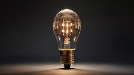 Close up of a light bulb.generative ai