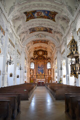 Fototapeta na wymiar Kloster Benediktbeuern, Klosterbasilika, St. Benedikt